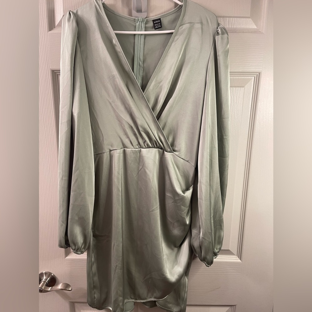 Silk long sleeve dress